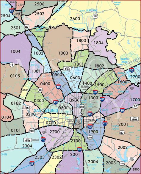 San Antonio Area Zip Code Map Image HD Wallpaper
