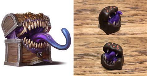 Mimic Miniature For Dandd Made From Polymer Clay Rgaming