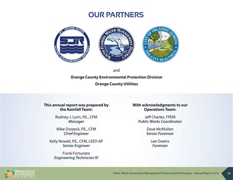 Gale Erwin - Orange County Rainfall Management Annual Report