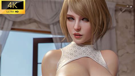 Ashley Sexy Costume Gameplay Resident Evil 4 Remake 4k Youtube