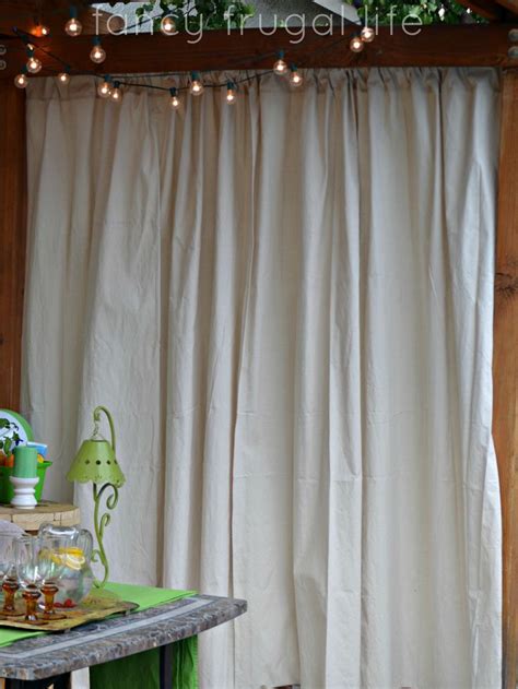 Cabana Patio Makeover With Diy Drop Cloth Curtains Drop Cloth