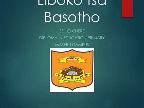 Liboko Tsa Basotho Pptx