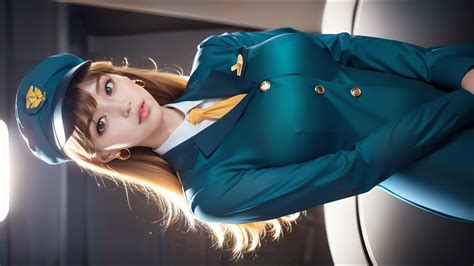 Real K AI Art 空乘小姐姐系列 Flight attendant lady series CG lookbook YouTube