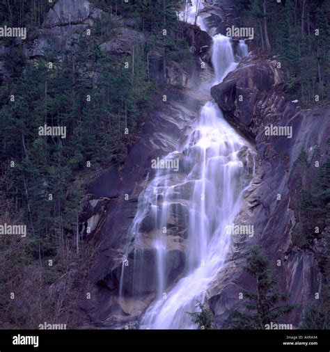 Shannon Falls In Shannon Falls Provincial Park Near Squamish British