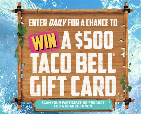Summer Of Mtn Dew Baja Blast Sweepstakes Win A 500 Taco Bell Gift Card