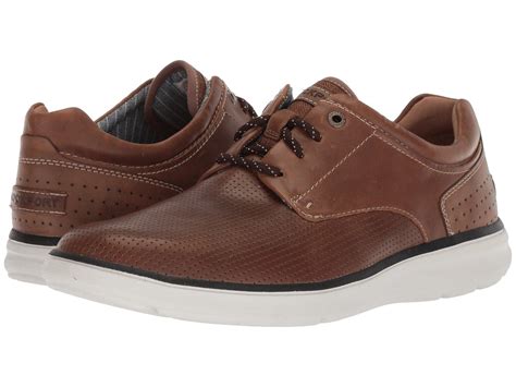 Rockport Leather Zaden Perfed Blucher Shoe In Brown For Men Lyst