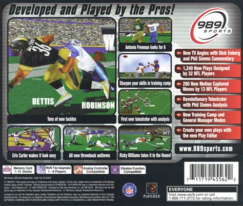 Nfl Gameday 2000 Cover Or Packaging Material Mobygames