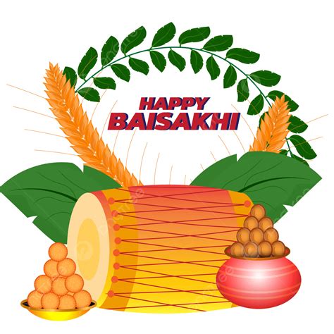 Happy Baisakhi Vector Png Images Premium And Colorful Happy Baisakhi
