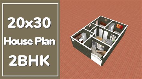 20x30 House Design 2bhk 600 Sqft Ghar Ka Naksha 20x30 House Plan