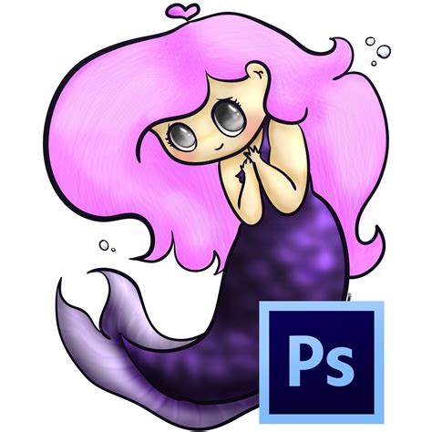 Chibi Mermaid Downloadable Photoshop File Etsy