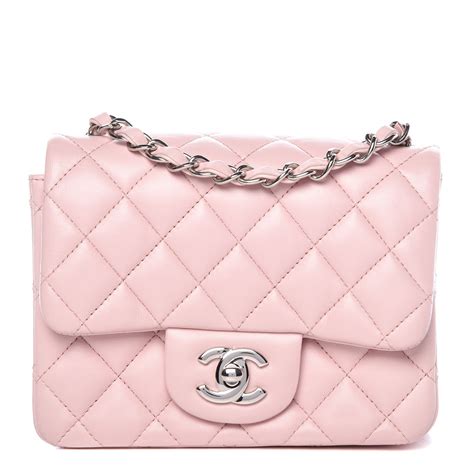 Chanel Lambskin Quilted Mini Square Flap Light Pink 343633