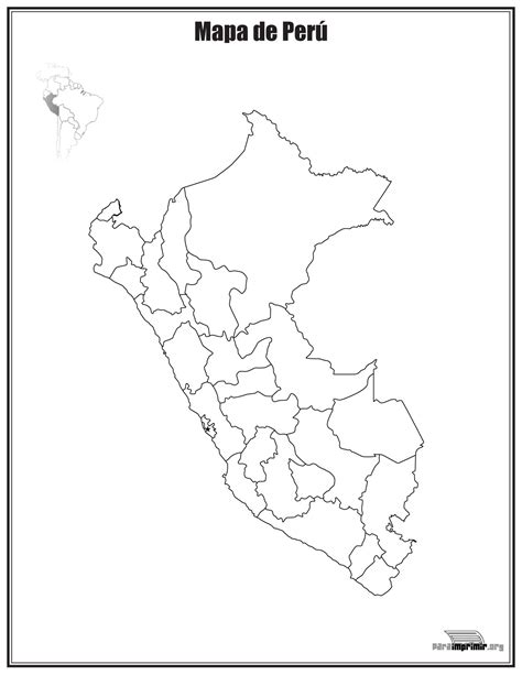 Mapa De Los Departamentos Del Perú Para Colorear Imagui