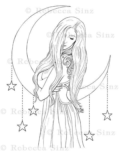 Moon Goddess Coloring Pages Images And Photos Finder
