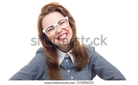Woman Showing Gritted Teeth Isolated On Stock Photo 275690333
