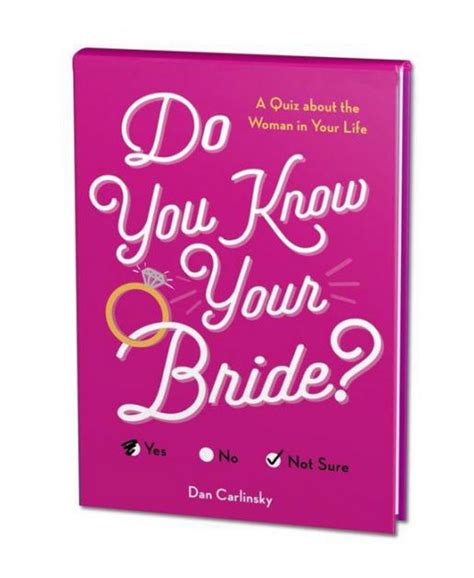 Barnes And Noble Do You Know Your Bride A Quiz About The Woman In Your Life By Dan Carlinsky