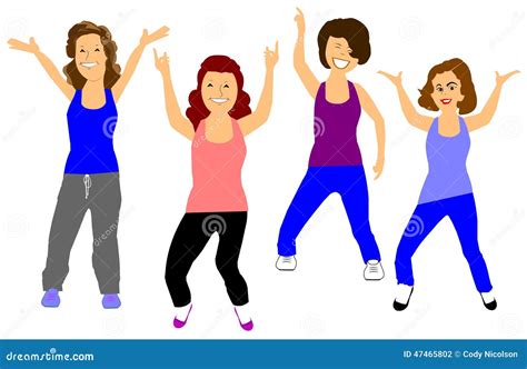 Womens Exercise Class Stock Illustration Image 47465802