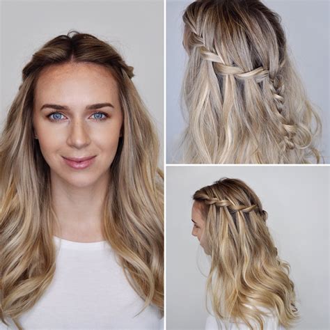 A waterfall braid is a half french braid in which part of the hair is braided and the rest is left to cascade down, like a waterfall. How to Do a Waterfall Braid | Real Simple