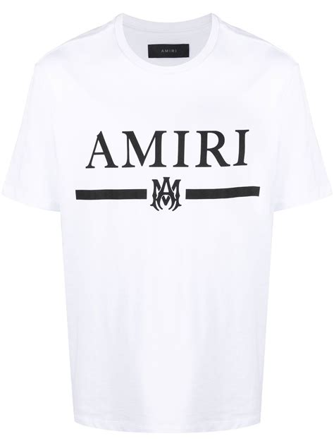Amiri Logo Print Short Sleeve T Shirt Farfetch