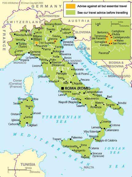 To print this map of italy, click on the map. Italy travel advice - GOV.UK