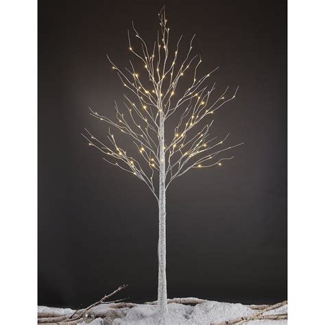 Pre Lit Birch Tree 132 Light Led Lighted Trees And Branches And Reviews