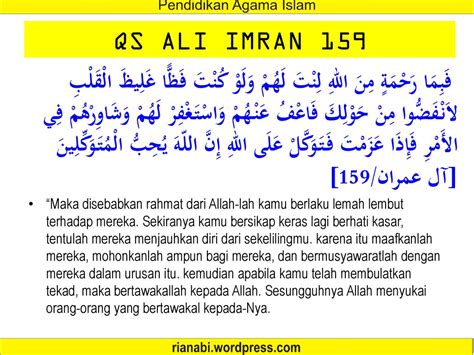 Makna Surat Al Imran Ayat 159 56 Koleksi Gambar