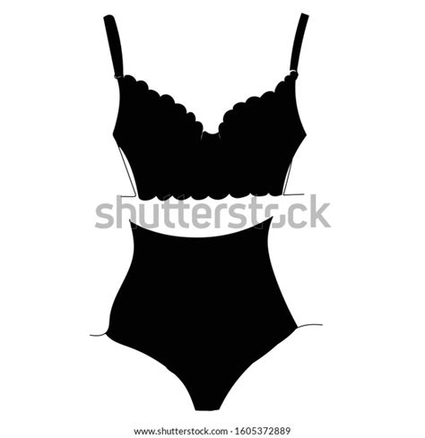 Lingerie Silhouette Underpants Bra Stock Vector Royalty Free 1605372889 Shutterstock