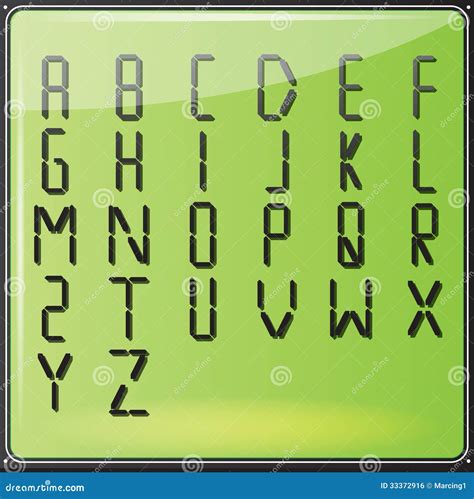 LCD Digital Alphabet Royalty Free Stock Image Image