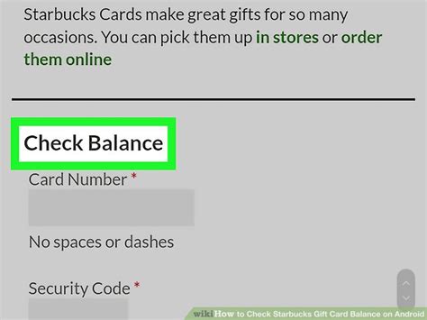 We did not find results for: How to Check Starbucks Gift Card Balance on Android: 14 Steps