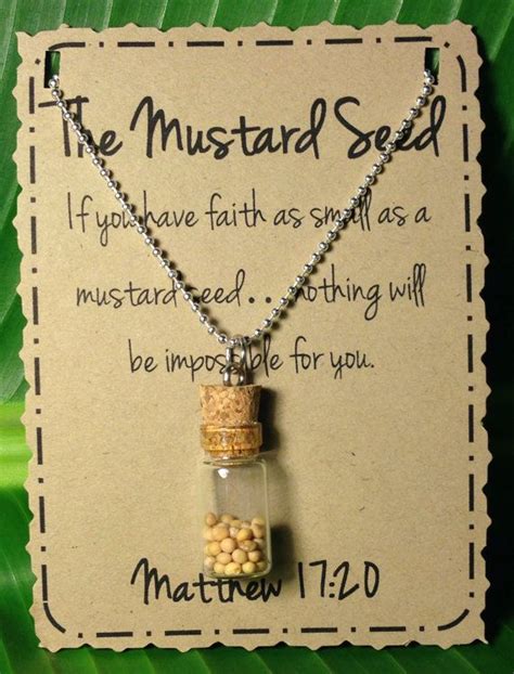 Love The Mustard Seed Necklace Bible School Crafts Sunday School