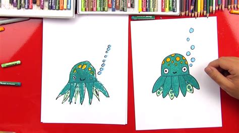 How To Draw A Cartoon Octopus Art For Kids Hub
