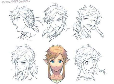How To Draw Link And Link From Breath Of The Wild Zelda Amino