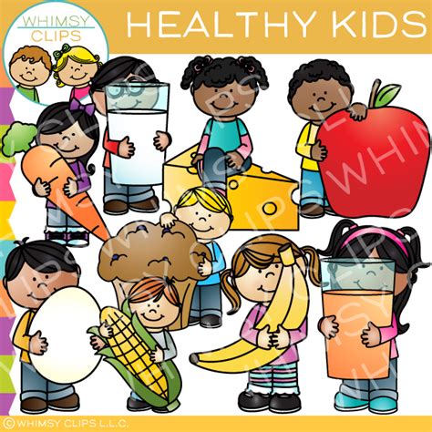 Healthy Kids Clip Art , Images & Illustrations | Whimsy ...
