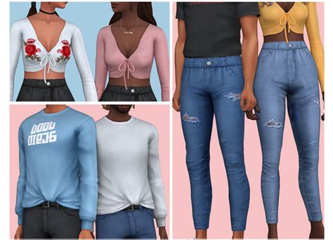 Axa Spring Collection 25 Cas Items Sims 4 Clothing Outfits Spring