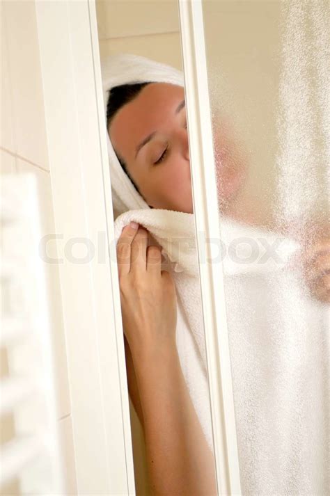 Woman Shower Stock Image Colourbox