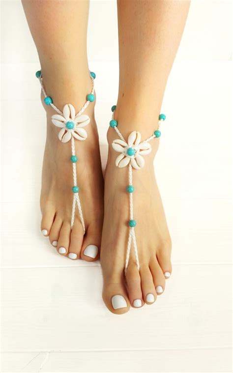 Barefoot Sandals Starfish And Freshwater Pearls Barefoot Sandals Beach