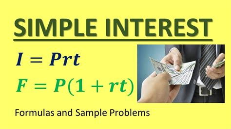 Simple Interest Formulas And Sample Problems Youtube