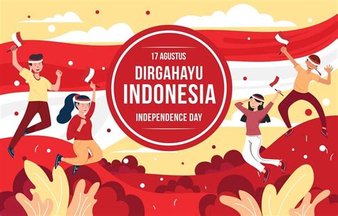 download indonesia independence day illustration for free indonesia independence day graphic