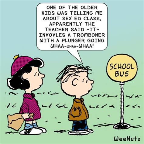 Linus Lucy Sex Ed Education Peanuts Cartoon Weenut