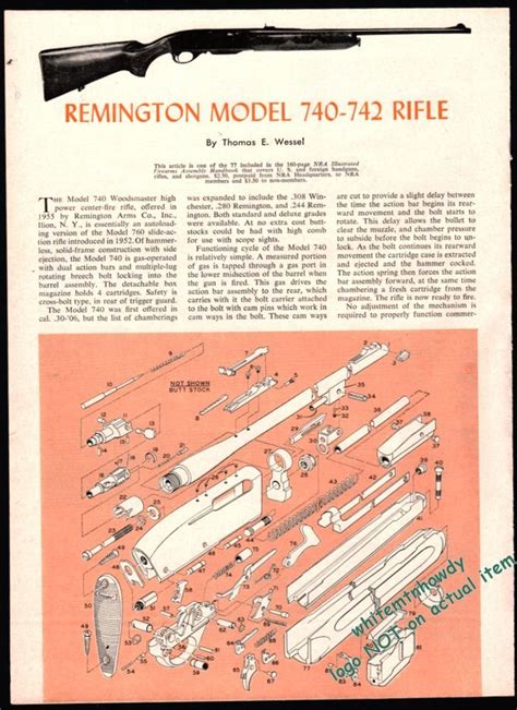 Remington Fieldmaster Rifle Exploded View Parts List Assembly My Xxx
