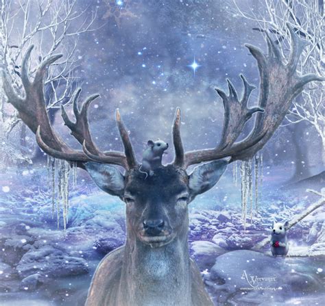 Winter Deer By Annemaria48 On Deviantart