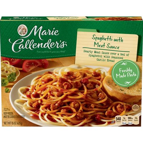 Marie callender s frozen dinner roasted garlic chicken 13. Marie Callenders Frozen Dinner Spaghetti with Meat Sauce ...