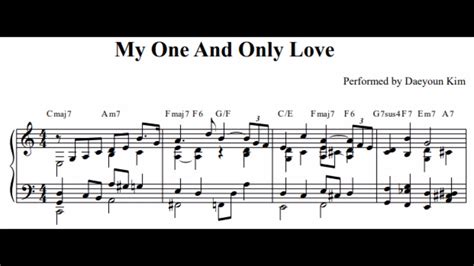 Ballad Jazz Piano My One And Only Love Sheet Music Youtube