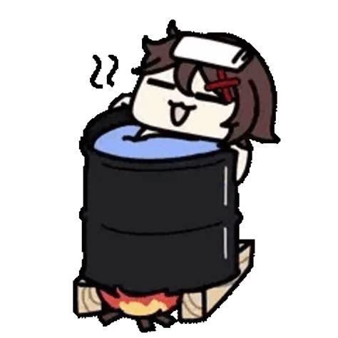 Seseren Animated Animated  Lowres 1girl Drum Container Fire