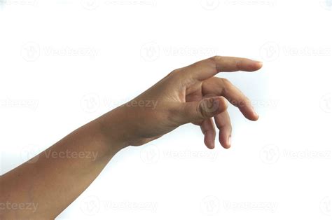 Women Hand Reaching Out For Help With White Background Conceptual