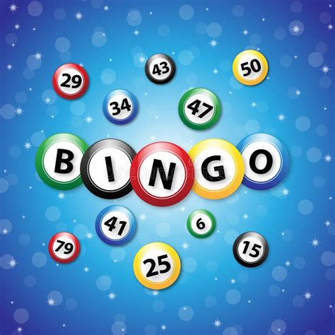 Bingo Balls Glowing Blue Background Stock Illustrations 120 Bingo