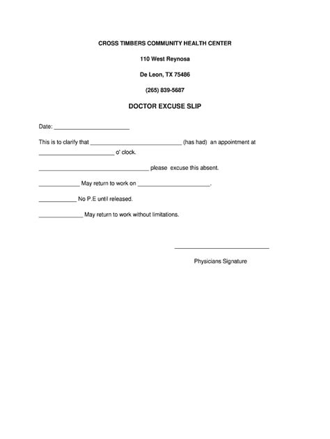 Doctors Excuse For Work Pdf Fill Online Printable Fillable Blank Pdffiller