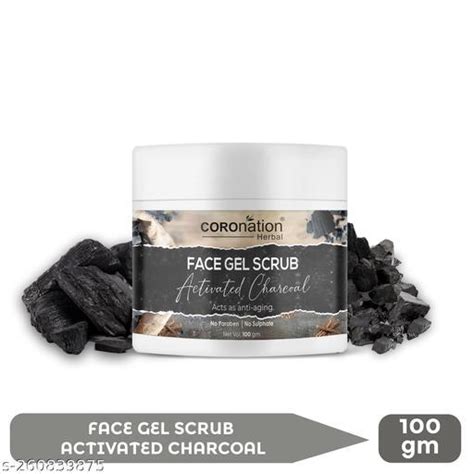 Coronation Herbal Activated Charcoal Face Gel Scrub 100 G