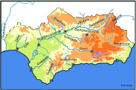 Bilingualand The Relief And Rivers Of Andalusia 4th Grade