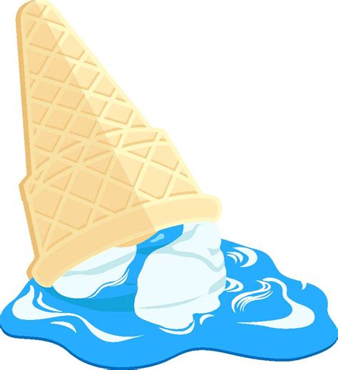 Dropped Ice Cream Blue Color Ice Cream Art Ice Cream Blue Color