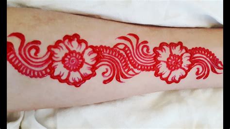 ᴴᴰ Pink Henna Art Body Painting Flower Designs Youtube